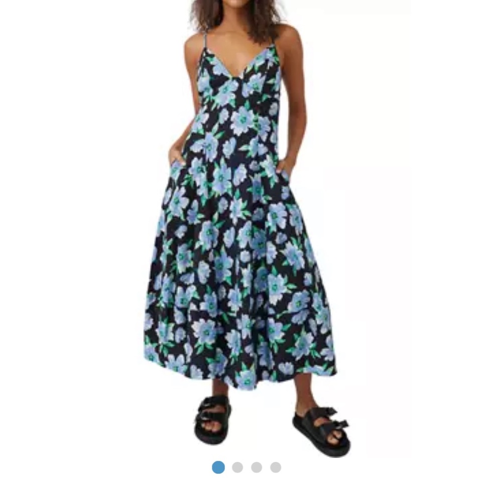 Free People Finer Things Printed Maxi Dress